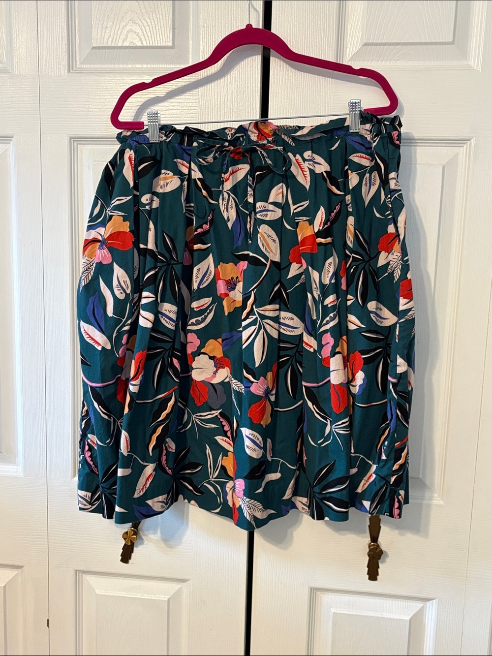 Eloquii Teal Floral Skirt -18